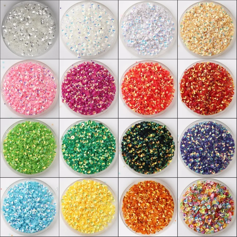 3mm Cup Round Sequin PVC loose Sequins For Party Crafts Paillette Sewing Decoration DIY Accessory Lentejuelas Para Coser 10g