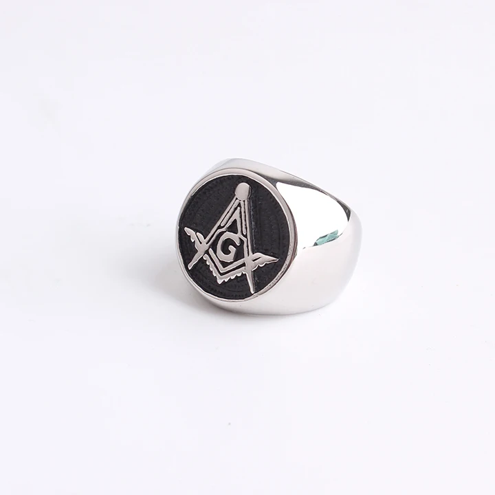 Domineering masonic ring casting Punk Gothic free Mason Stainless Steel finger rings for men wholesale