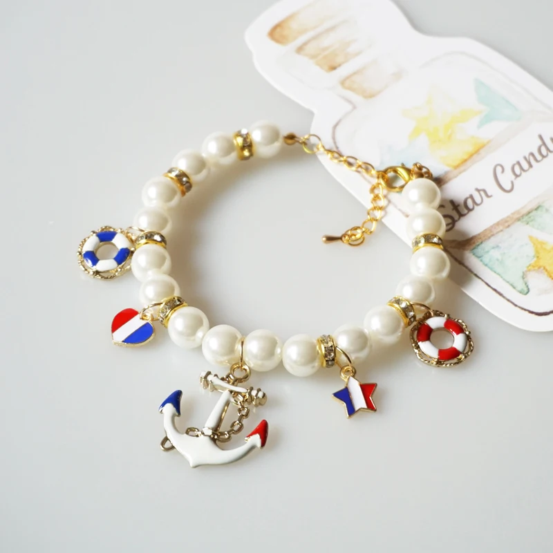 Imitation Pearl Cute Dog Necklace Pet Collar Accessories Jewelry Neck Chain For Small Dogs Large Dog Cats 6 Types