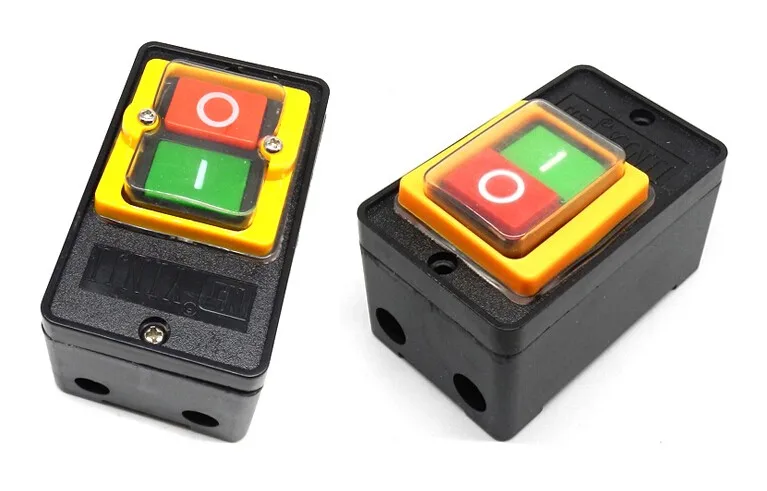 

On Off Waterproof Push Button Switch 10A 250V 380V for Motor Cutting Machine Bench drill Switch