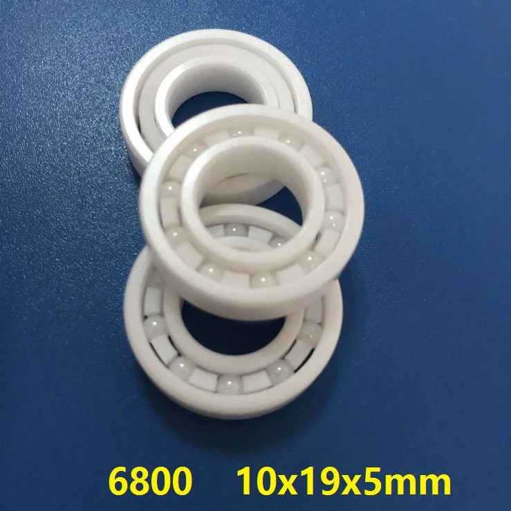 5pcs/10pcs 6800 Full Ceramic bearings 10x19x5 mm ZrO2 Zirconia Ceramic deep groove ball bearings for fishing reel 10*19*5