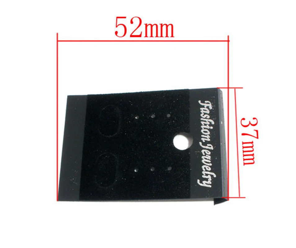 DoreenBeads 50PCsสีดำต่างหูเครื่องประดับการ์ดแสดงผลเครื่องประดับบรรจุภัณฑ์แสดงอุปกรณ์ 52x37mm