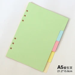 A5a6 Original Classic Spiral Notebook Divider, Cute Fine Organizer Planner Seperator Pages Office School Stationery Index Paper