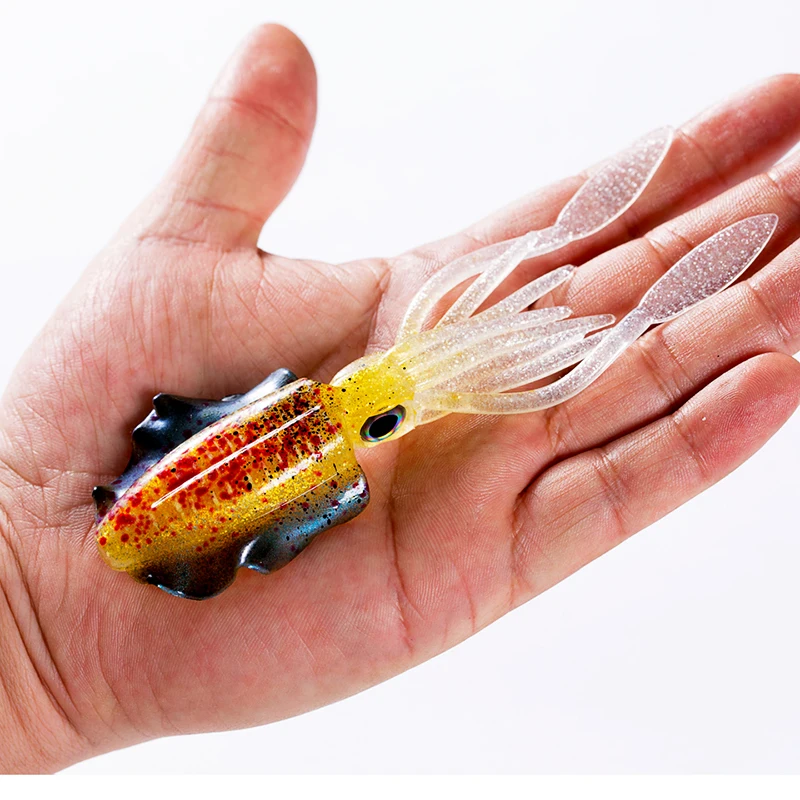SUNMILE Fishing Soft Lure 20g 150mm Luminous/UV Squid Fishing Lures Octopus Calamar Lure Leurre Souple For Sea Wobbler Soft Bait