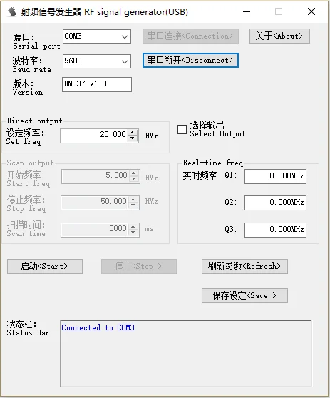 جديد USB عالية التردد نبض إشارة الجيل 1-150 MHz ثلاثة قناة تردد تقسيم الفرقة وظيفة كنس