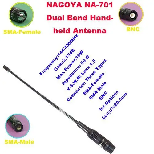 

New Original NAGOYA NA-701 144/430MHz Dual Band Handheld Antenna