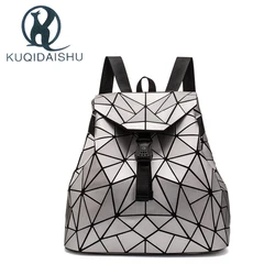 Women Bao Backpack 2023 Hologram Fashion Laser Geometric Teenager Girls School Bag mochila feminina mujer travel rucksack plecak