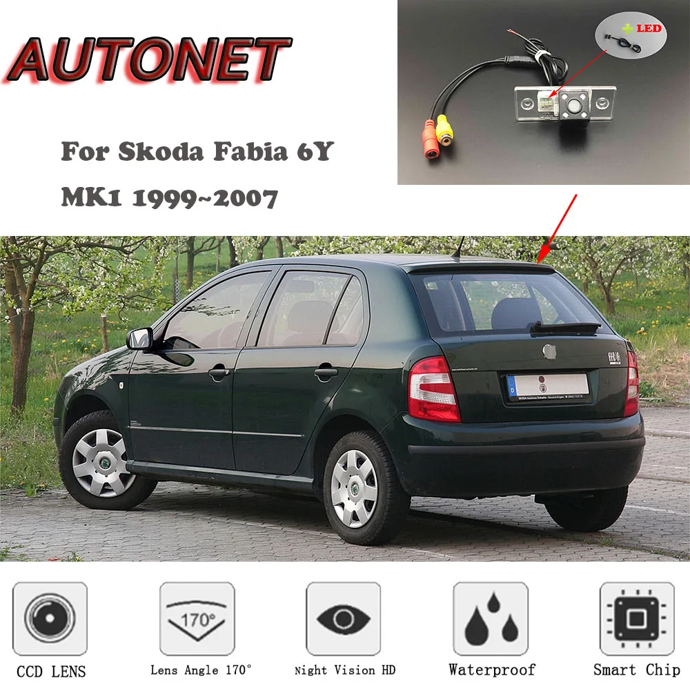 Kamera noktowizyjna AUTONET HD Night Vision dla Skoda Fabia 6Y MK1 1999 ~ 2007/kamera cofania/kamera na tablicę rejestracyjną