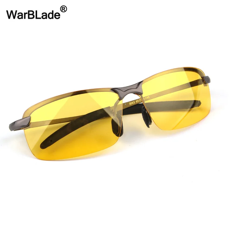 WarBLade New Men's Polarized Driving Sunglasses Yellow Lense Night Vision Driving Glasses Polaroid Goggles Reduce Glare For Men