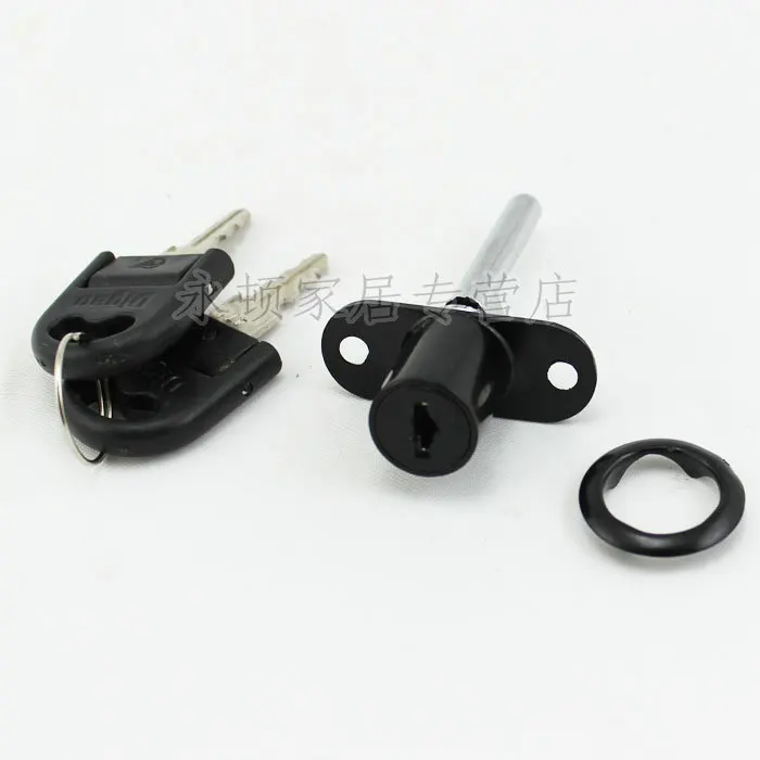 

Wholesaler 16mm Brand New Black Zinc Alloy Desk Lock with 2pcs keys Perfect For Computer desk &Book Case P59