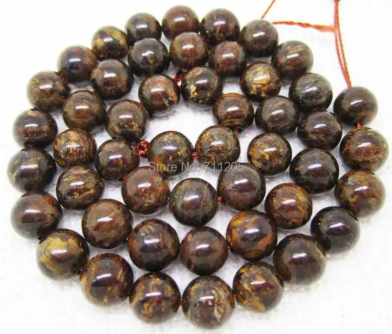 8mm Natural Bronzite Stone Round Loose Beads 15