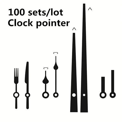 100SETS DIY Wall Clock Part Accessories Metal Needle Clock Pointer Minute/Hour Hand Set Quartz Clocks Home Office Decor SALE