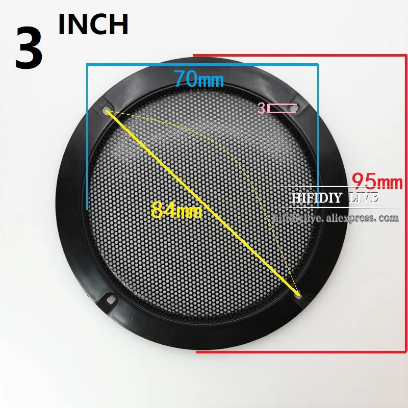 HIFIDIY LIVE 4 5 6 8 10 Zoll Lautsprecher-Netzabdeckung Hochwertige Auto- und Heim-Lautsprecherabdeckung Kunststoffrahmen Metall-Eisendraht-Gitter – Detail 10