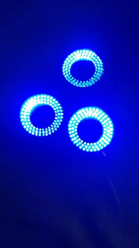 مصباح حلقي LED قابل للتعديل ، ميكروسكوب بيولوجي ، مصدر ضوء حلقة LED بقطر 50 مللي متر ، 96 قطعة.