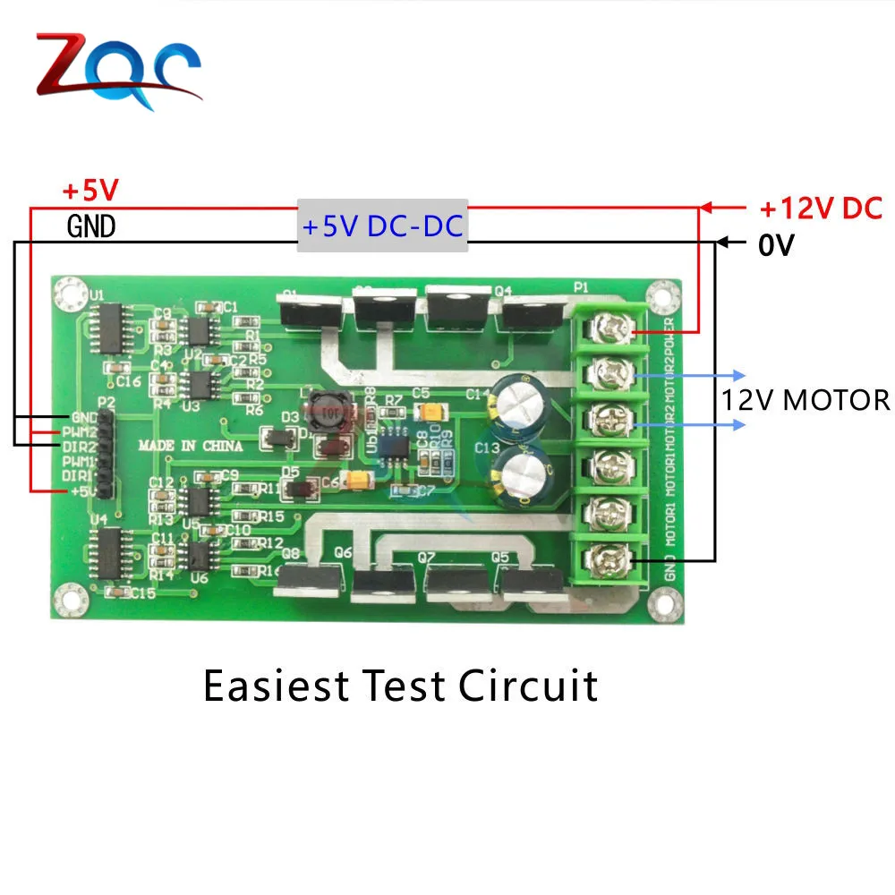 DC 5V 12V 24V 15A Dual H-Bridge DC Motor Driver Module Motor Drive Controller Board for Arduino Robot Car Compatible 3V-36V