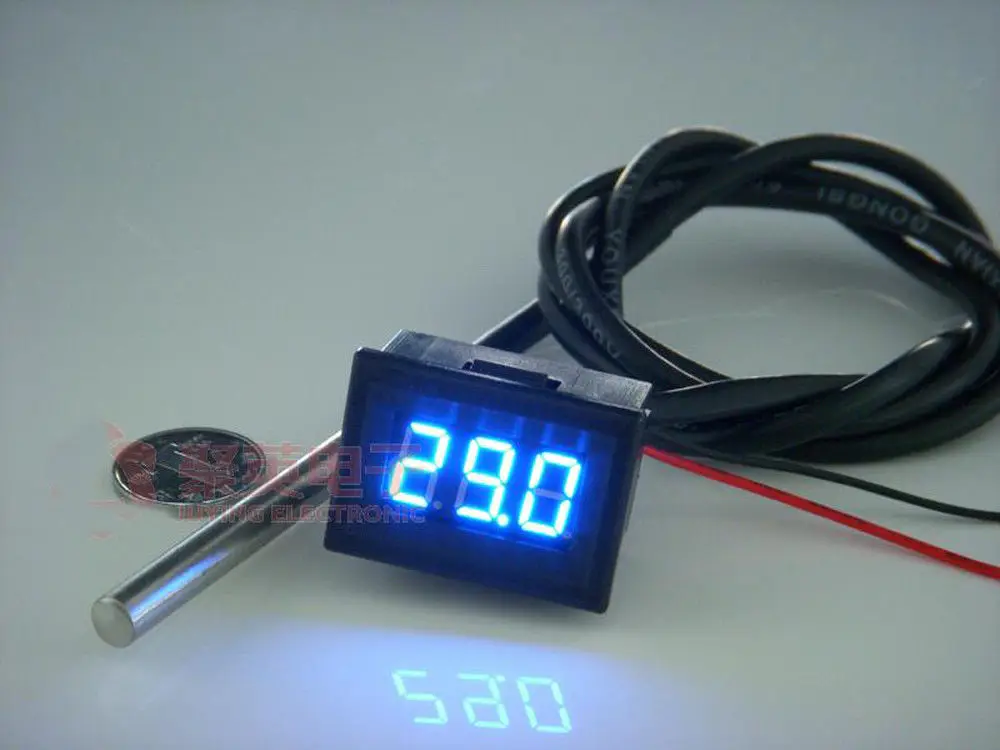 DS18b20 Termometro 0.36 "LED Digital temperatura-55-125 ℃ Sonda di Temperatura 12V 24V