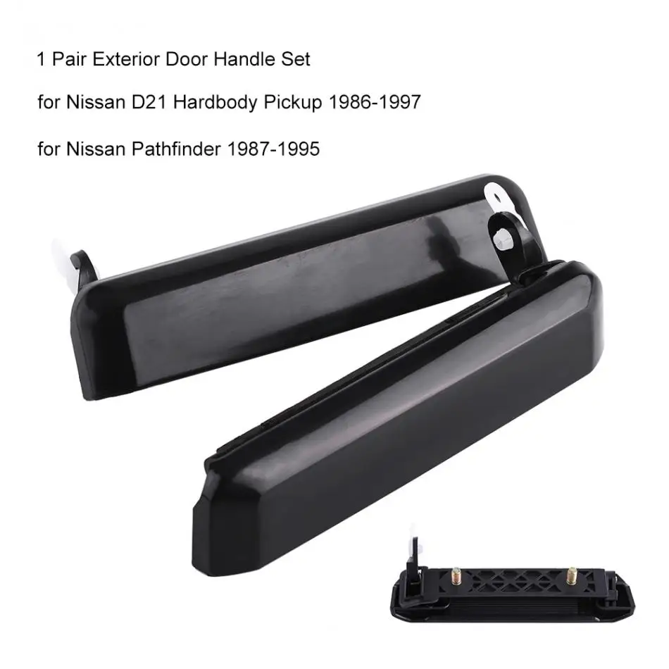 Car Door Handle for  Outside Exterior Door Handle Front Left + Right Set for  D21 Hardbody Pickup Pathfind