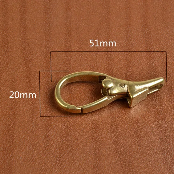 Solid Brass Lobster Claw Clasps Buckle for Keychain Wallet Chain Belt DIY leather craft Snap Hook Dog Collar diy accessories