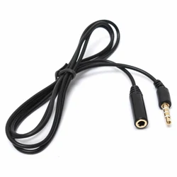 Cavo di prolunga audio stereo jack TRRS a 4 poli 3 anelli da 3,5 mm maschio a femmina di alta qualità Cavo di prolunga AV da 1 M Connettore audio