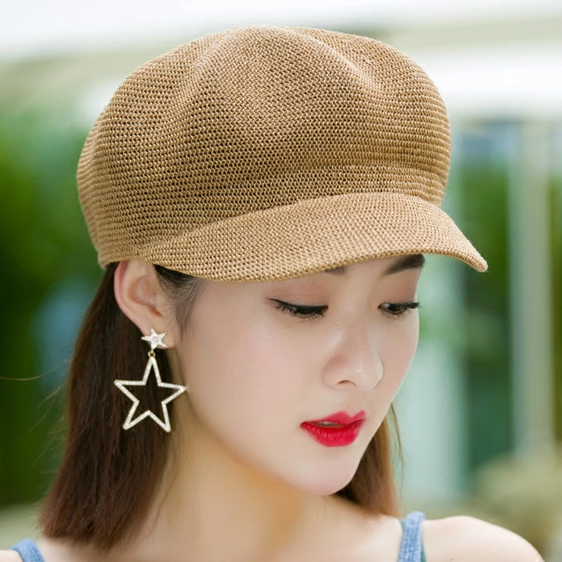 

Female Summer Hat Casual Korean Version of The Wide Brim Travel Sun Protection Hats Sunscreen Straw Fashion Casual Caps H120