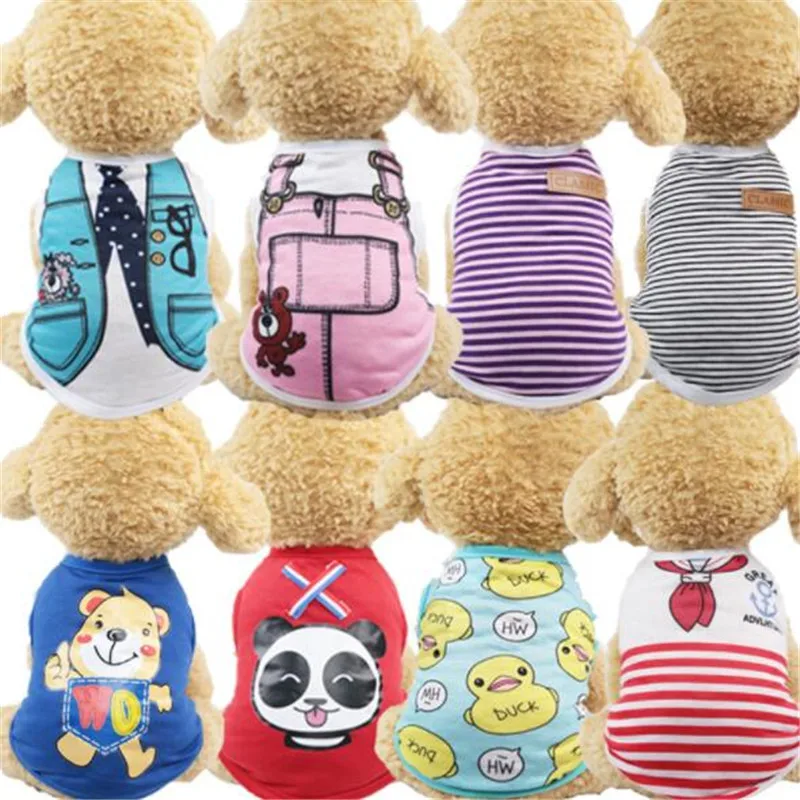 

Dog Hoodies Cotton Cartoon Print Dog Clothes Yorkshire Terrier Schnauzer Small Dogs Clothing Puppy Cat Clothes Hoodie For Dog