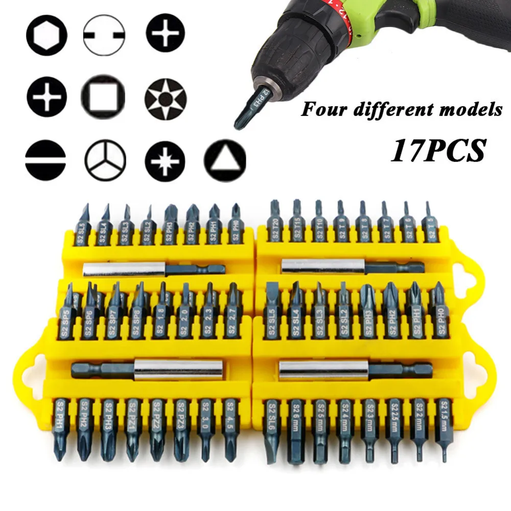 

17pcs Security Tamper Proof Torx Hex Star Bit Set Magnetic Holder Screwdriver Bits Torx Hex Star Precision Screwdrivers Bit