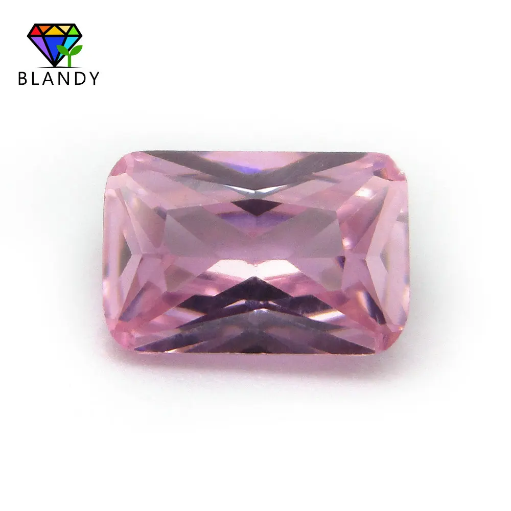 Size 4*6~13*18mm Octangle Shape 5A Quality Pink Color CZ Stone Synthetic Gems Cubic Zirconia For DIY Jewelry