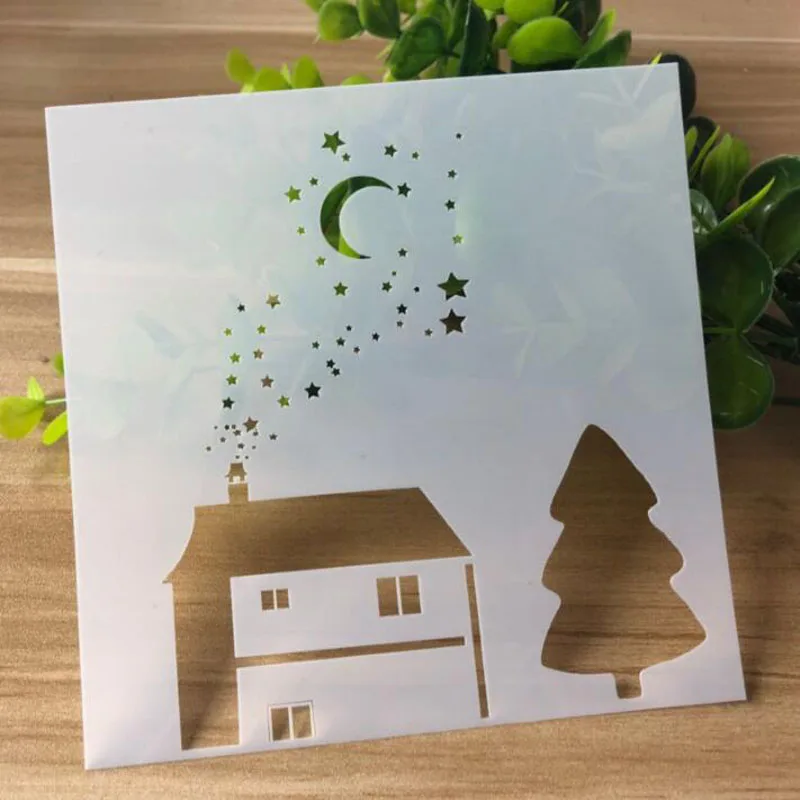 4pcs Stencil Flowers Coloring Embossing Accessories Painting Template Scrapbooking Theme Lace Ruler DIY Decoration Reusable