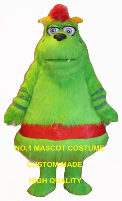 

green monster mascot costume high quality adult size cartoon monster theme anime cosplay costumes halloween carnival fancy 2754