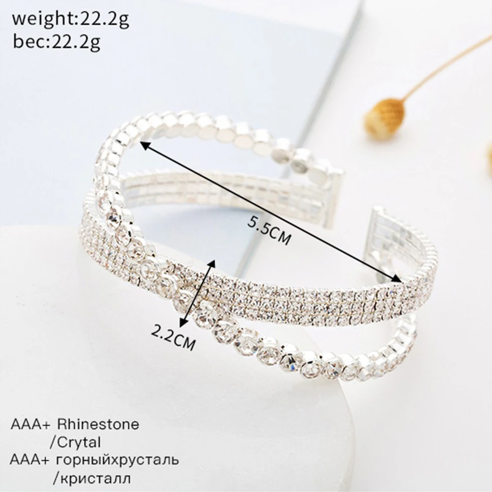 YFJEWE Women Classic Cross Design crystal  Bracelet Fashion  Jewelry Sparkling Handmade Femme Bracelets B254