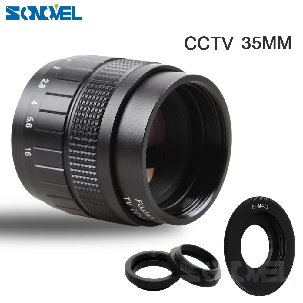Obiektyw FUJIAN 35mm F1.7 CCTV TV Movie + mocowanie C + pierścień makro do Olympus Micro 4/3 m4/3 EP3 EP5 EPL1 EPL2 EPL3 EPL5 EPM1 OM-D EM5 EM10