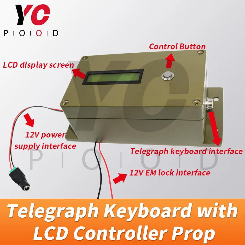 Imagem -05 - Escape Room Props Código Morse Prop Telegraph Keyboard com Lcd Controller Prop Digite a Senha Correta Pelo Teclado para Desbloquear