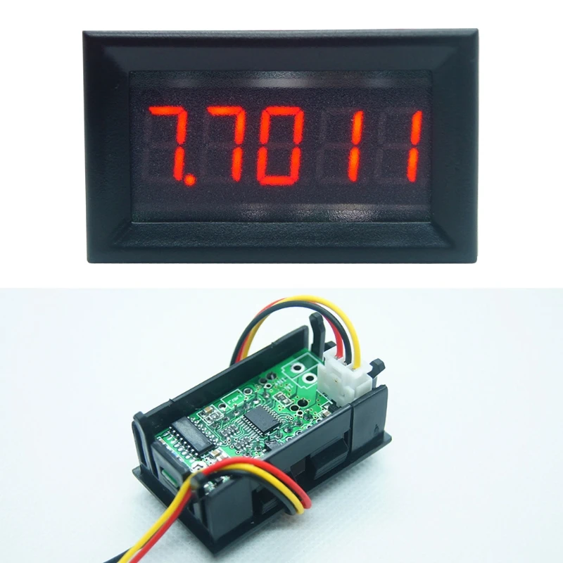 Digital Voltmeter for DC Voltage Display 0-33.000V 5-Digits Voltage Meter Compact Size Checking Voltage & Battery Power