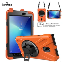 Funda de silicona híbrida para tableta Samsung Galaxy Tab Active 2 T390 T395, a prueba de golpes, con correa para el hombro