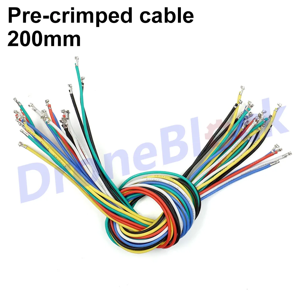 24Pcs 6 colors Pre-crimped Cables SPRacing F3 Pixhawk apm F4 CC3D GPS Telemetry OSD silicon wire 20cm