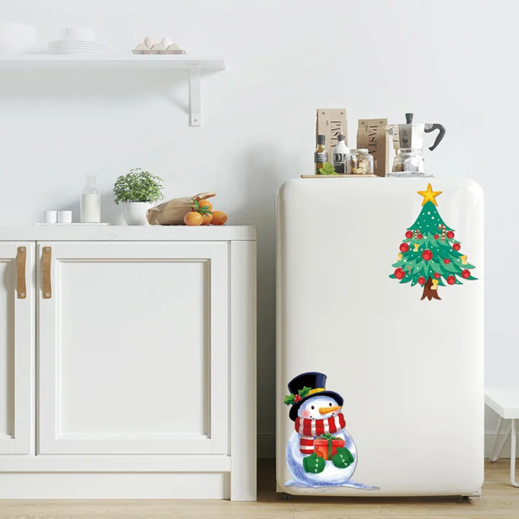Weihnachtsdekoration, Wandaufkleber für Toilette, Kühlschrank, Schrank, Glas, Fenster, Heimdekoration, Kunst-Aufkleber, Tapeten-Wandbild-Aufkleber – Detail 10
