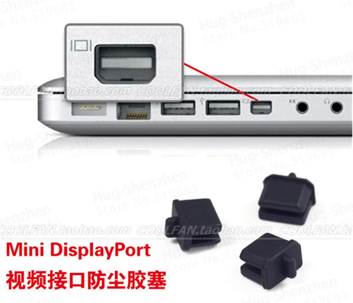Mini porta de exibição para interface dp, mini plugue limpo anti poeira de cor preta, 100