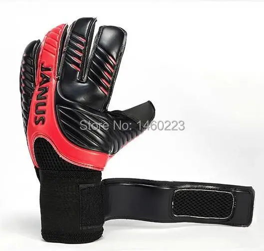 Janus Goalkeeper Goalie Keeper GK Gloves Roll Finger Soccer Size 6 7 8 9 10 NEW BLACK RED BLUE WHITE Free Shipping