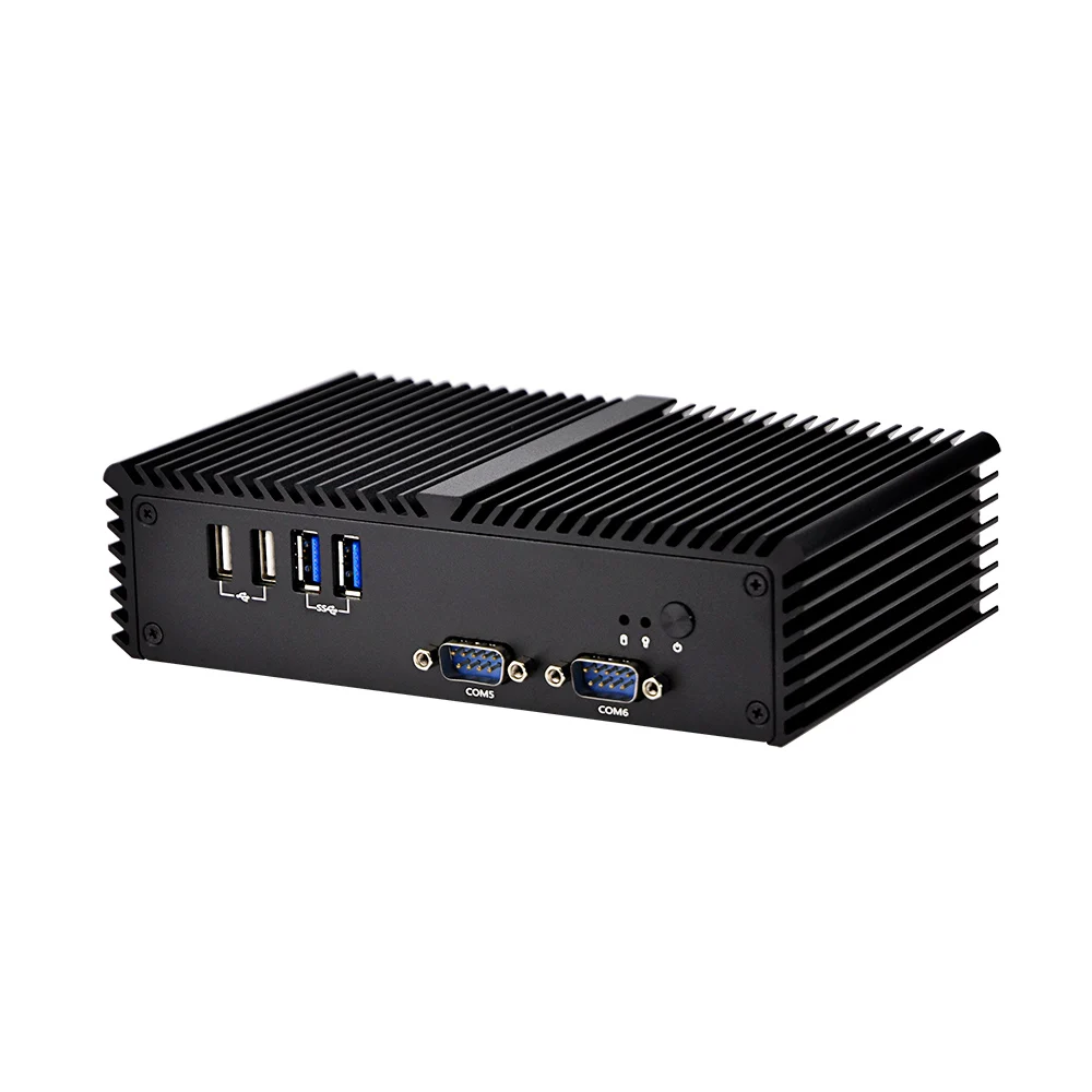 Qotom Q350P Tanpa Kipas PC Mini dengan Prosesor Core I5-4200U, Opsi VGA RS485, WIFI, IPC Kios 3G/4G