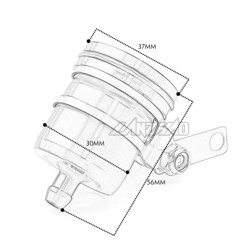 Universal CNC Aluminum Motorcycle Rear Brake Fluid Tank Reservoir Oil Cup for Kawasaki Z900 Z900RS Z650 Honda X-ADV 750 Grom KTM