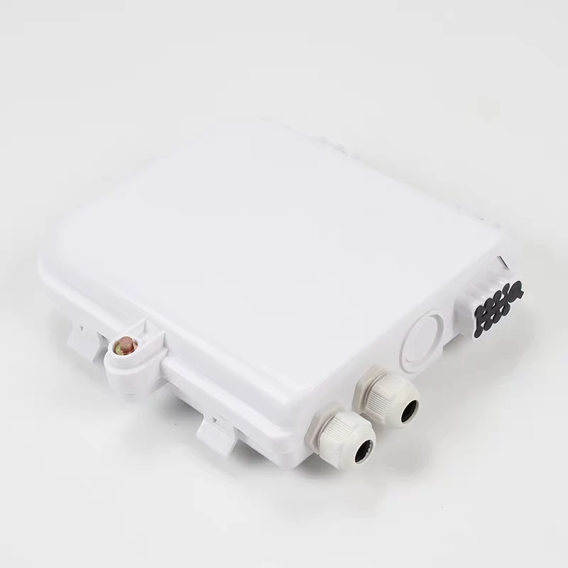 Распределительная коробка оптического волокна для внутреннего и наружного применения, 8-жильная распределительная коробка FTTH, IP65, белая, 210*180*50 мм, 1*8 Fusion Box