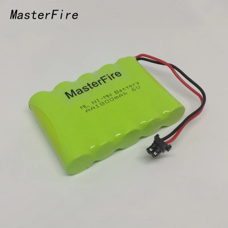 

MasterFire 4pack/lot Original 6V 1800mAh 5x AA Ni-MH RC Rechargeable Battery Cell Pack for Helicopter Robot Car Toys with Plugs