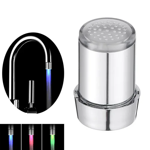 Temperatuur-Gecontroleerde Led Kraan Licht Temperatuur Sensor Intelligente Led Water Tap Kranen Nozzle Met Adapter Niet Nodig Batterij