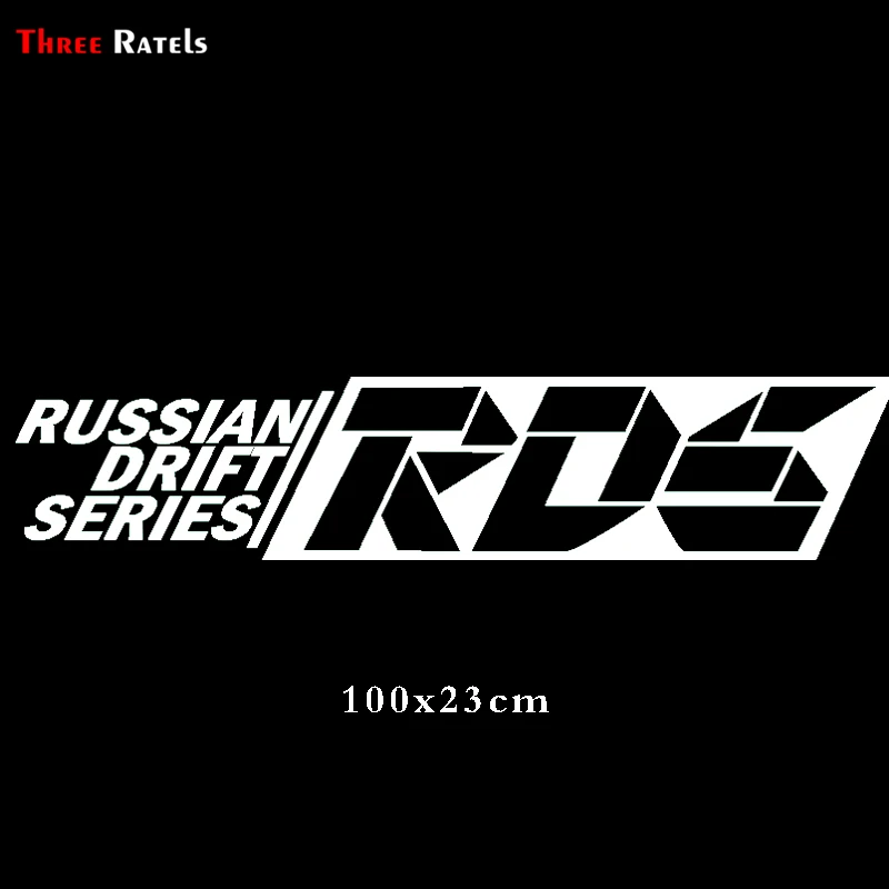 Three Ratels TZ-2032# 100x23cm Funny Car Sticker Cool Pink RDS Russian Drift Series Stickers And Decals For Volkswagen