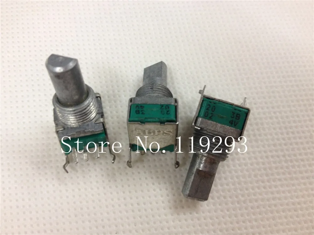 [BELLA]Imported Japanese ALPS potentiometer RK09L Single precision potentiometer volume potentiometer B20K 15 Axle--50PCS/LOT