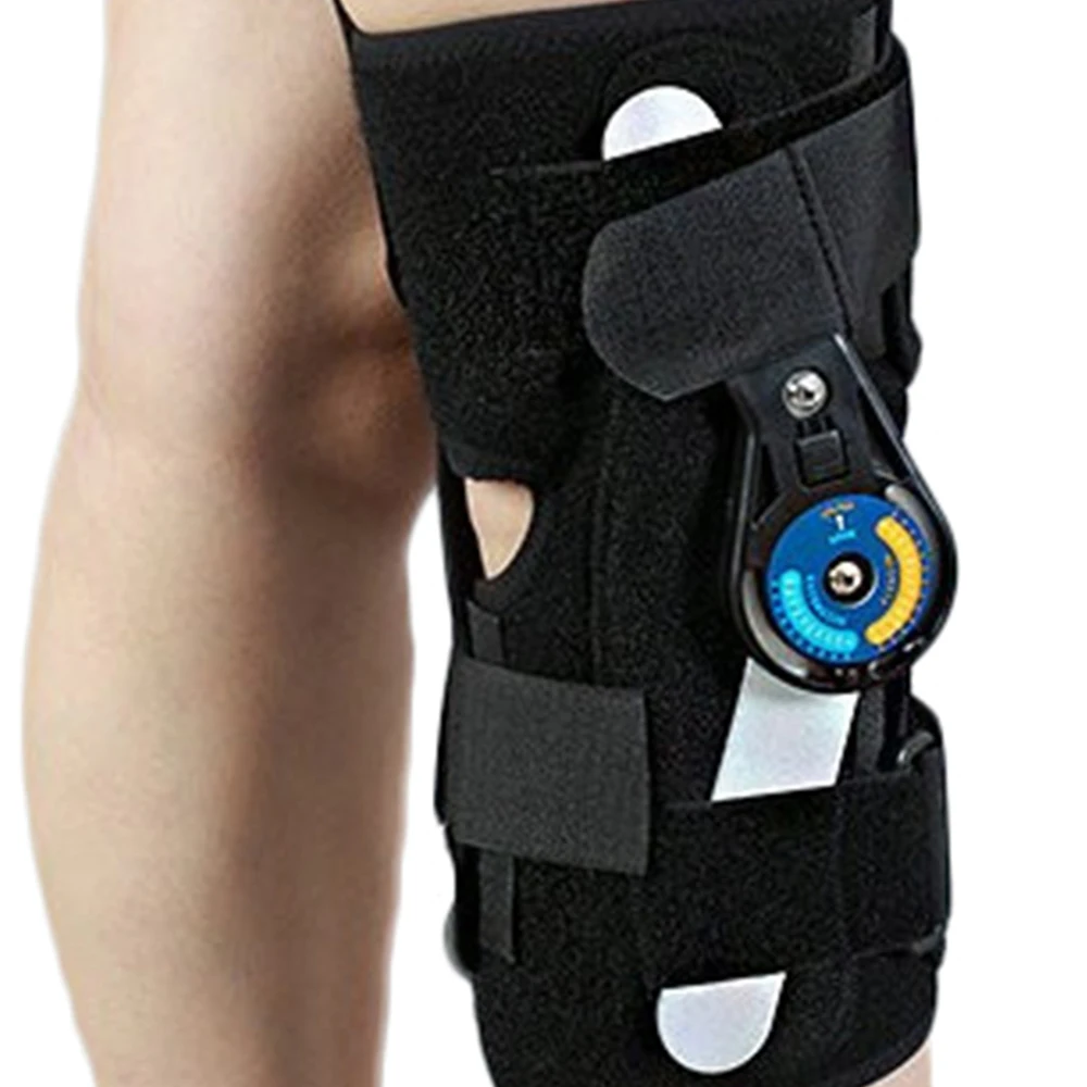 ROM Patella Knee Braces Support Pad  Orthosis Belt Hinged Adjustable Short Knee joint lateral stability Prevent hyperextension