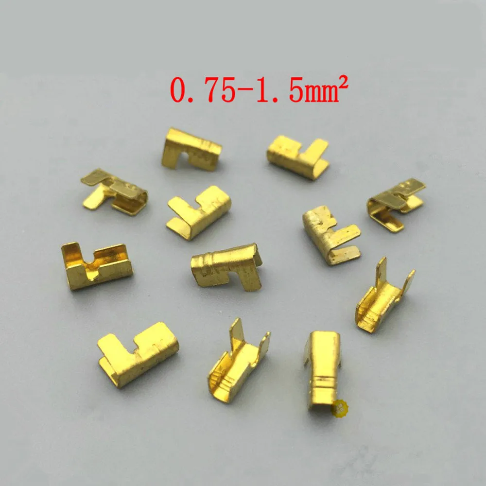 100pcs/lot 452-2 U-shaped terminal tab cold inserts connectors / terminal connector cable / wire cable lug,0.75-1.5mm2