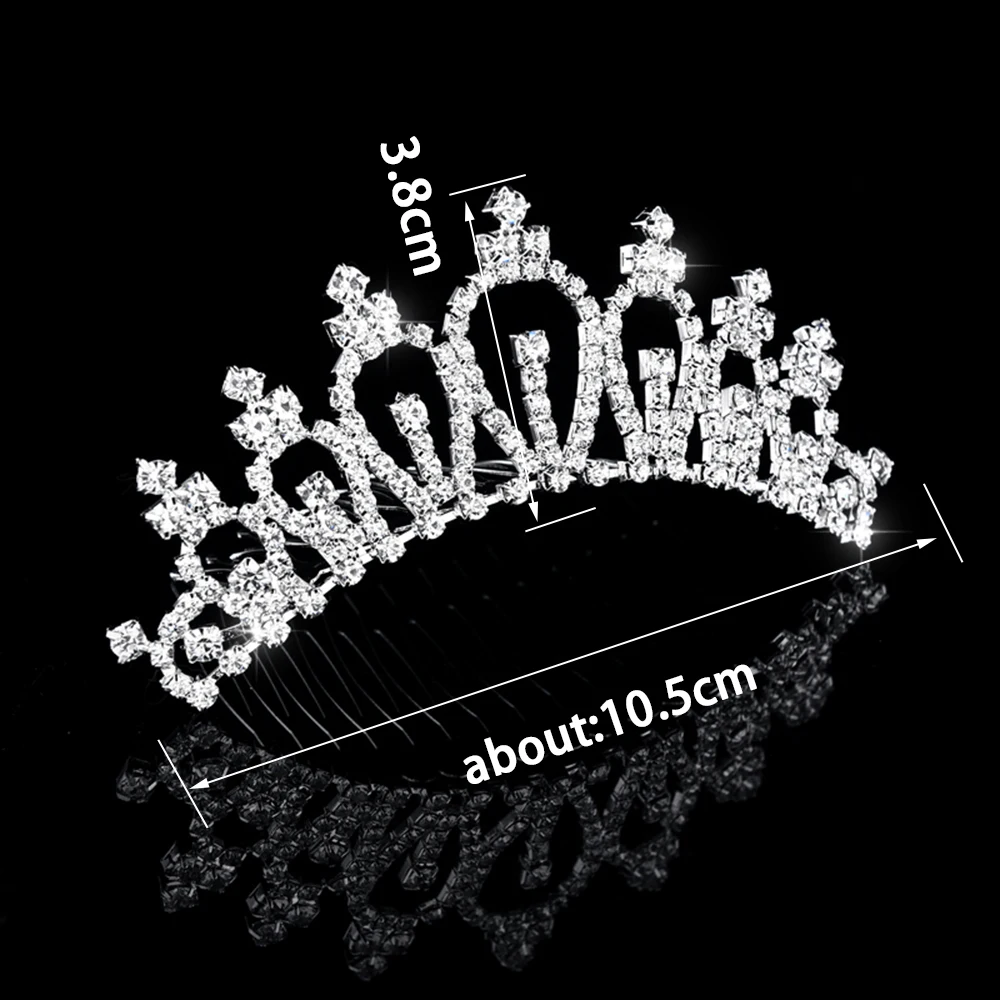 Fashion Crystal Hair Combs Rhinestone Bridal Tiaras And Crowns Wedding Hair Jewelry Lover Prom Wedding Party Hair Accessories