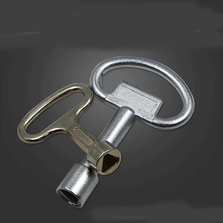 Liga de zinco válvula de torneira de bloqueio chave triangular multi-função mini chave do armário porta evator chaves da porta chave chave chave ferramenta portátil ao ar livre