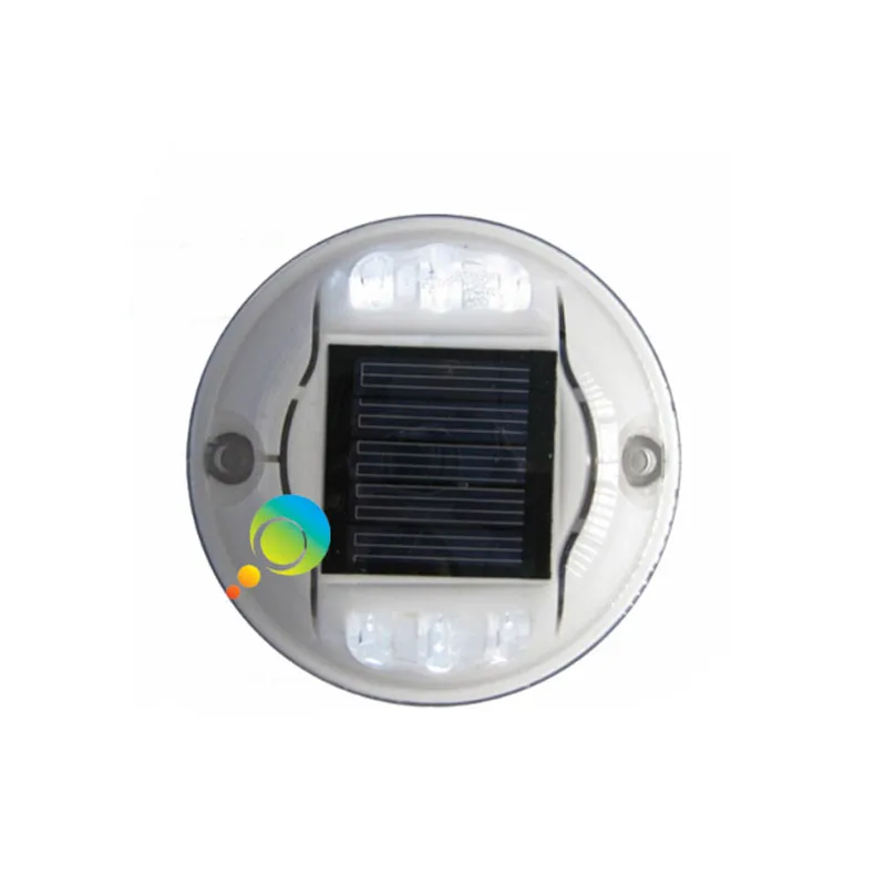 Luz de señal de muelle de cubierta de modo estable de alta calidad, energía solar, reflector de tachuelas LED azul para seguridad en carretera